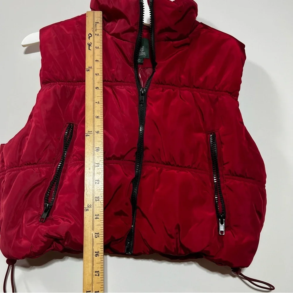 NWT Wild Fable Women's Puffer Vest- Maroon XS